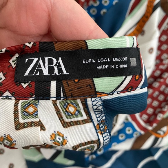 Zara Multicoloured Pleated Skirt - Picture 3 of 3